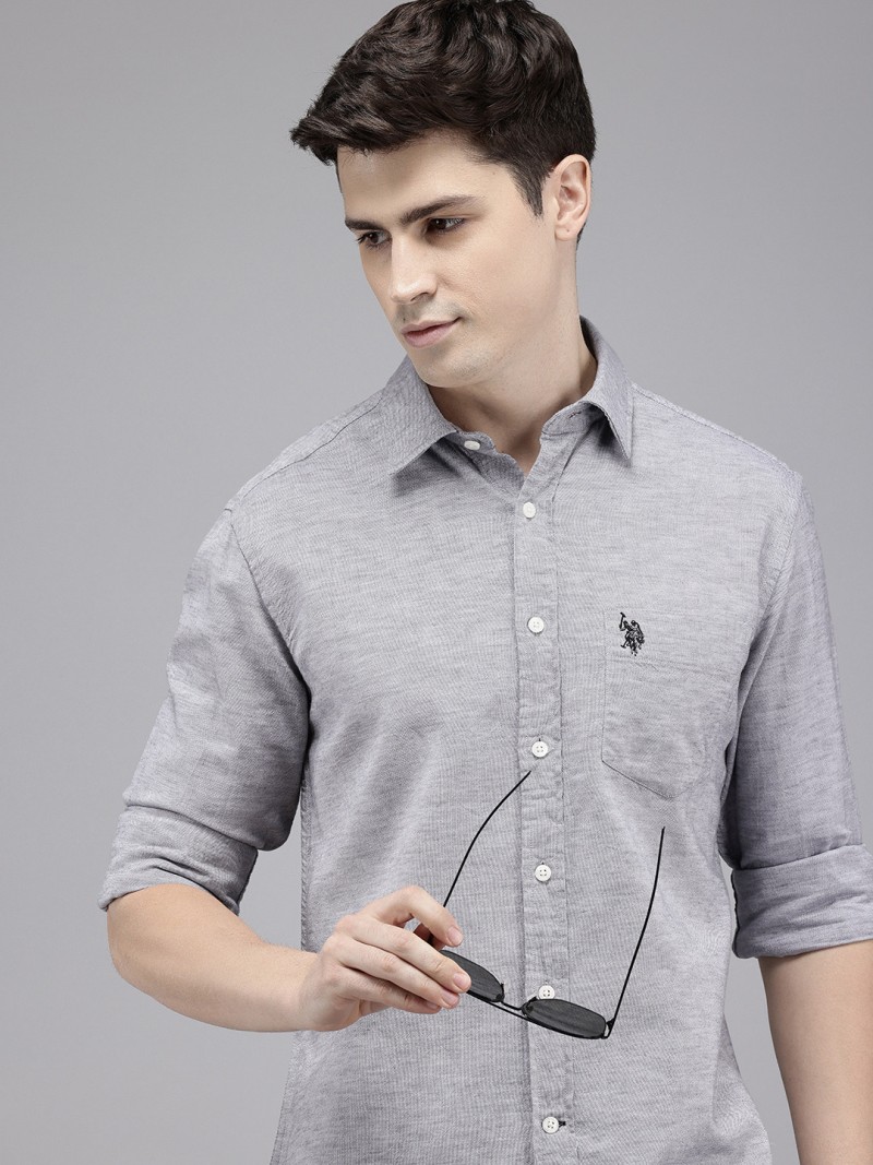 U.S. Polo Assn. Tailored Fit Opaque Casual Shirt