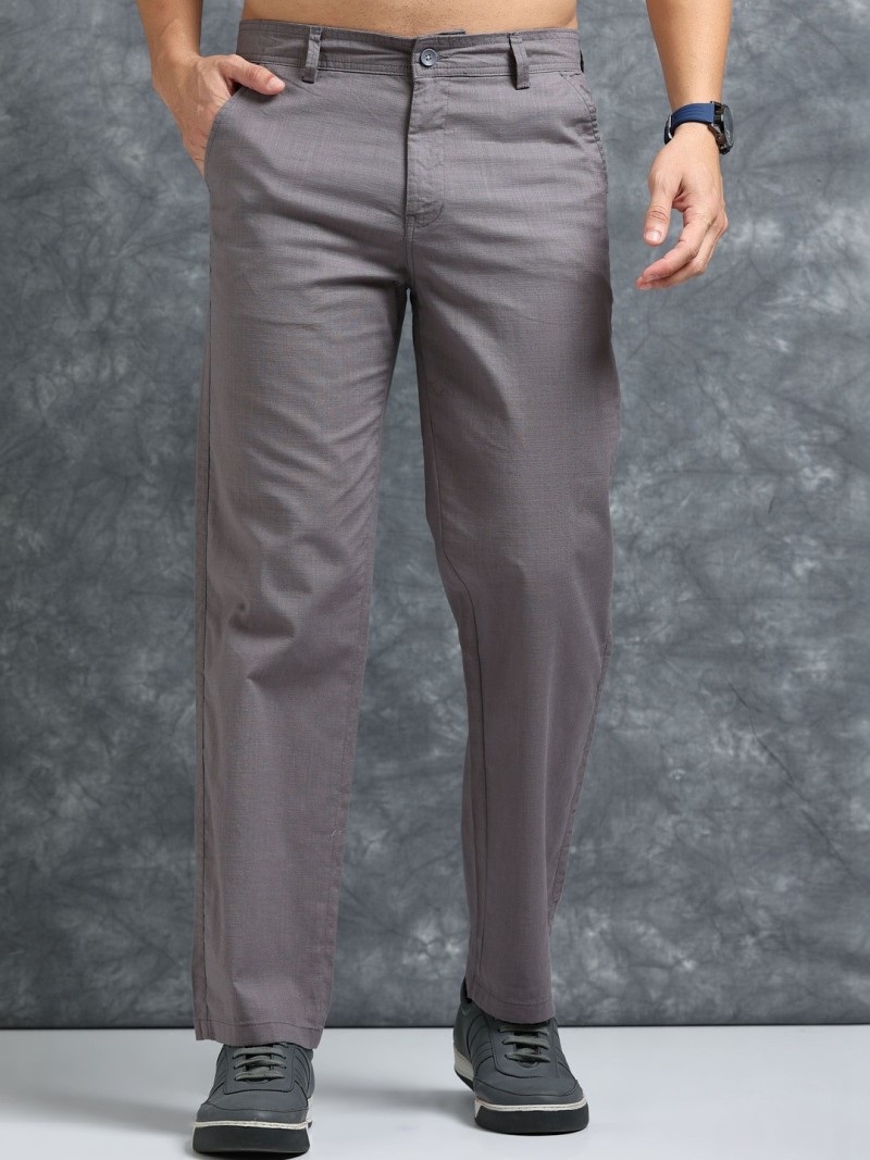 Roadster The Lifestyle Co Mid-Rise Regular Trousers