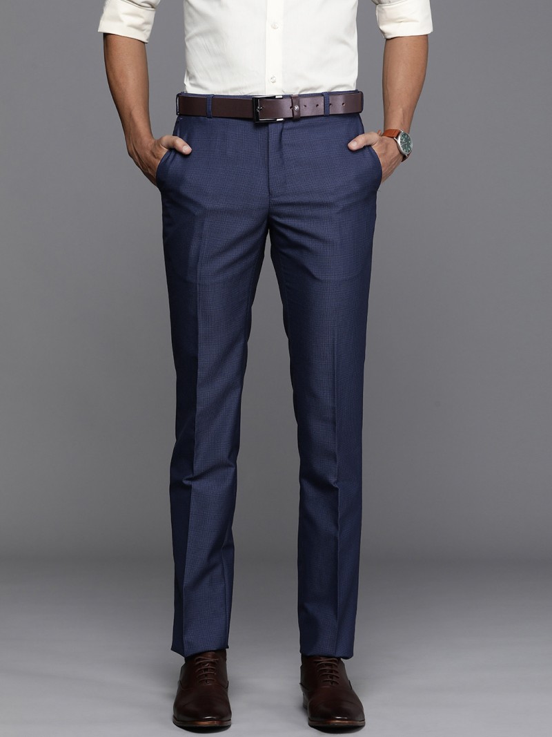Raymond Men Textured Slim Fit Formal Trouser
