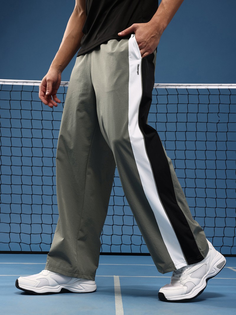 Slazenger Men Relaxed Fit Colourblocked Athleisure Track Pants