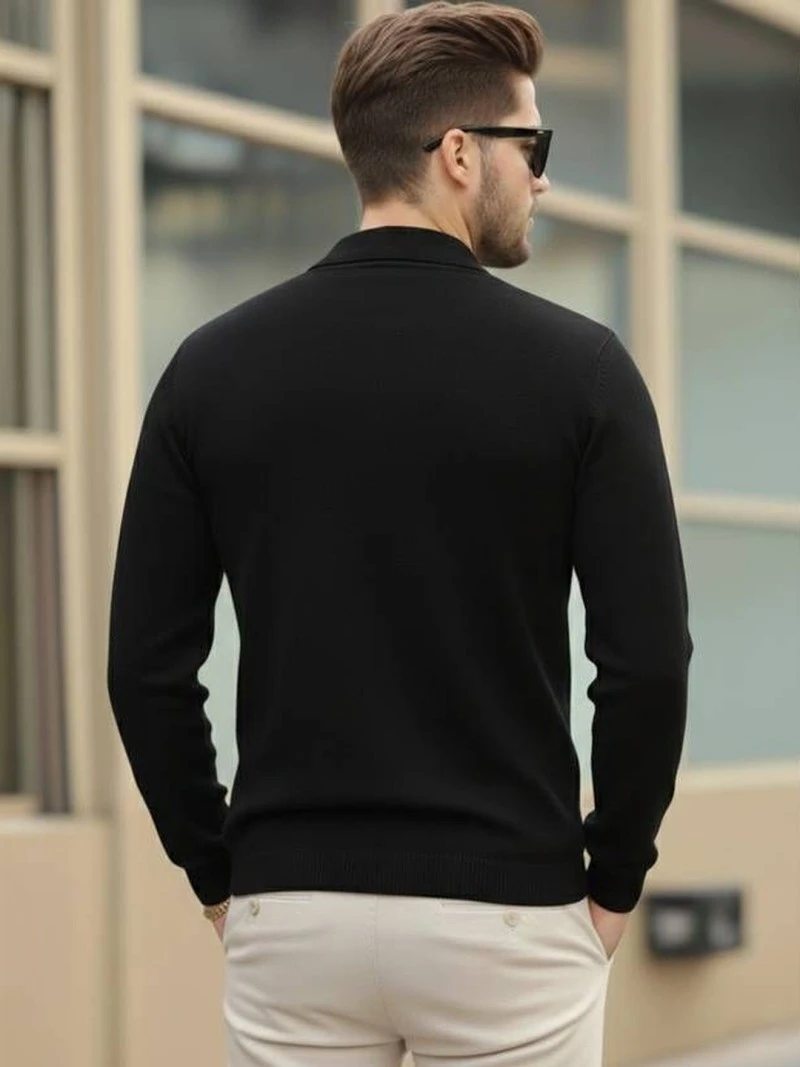 TRIPR Men Striped Polo Collar T-shirt