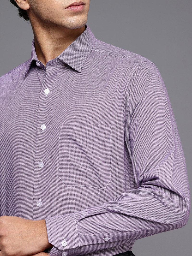 Louis Philippe Men Slim Fit Easy to Iron Premium Cotton Full Sleeve Formal Shirt