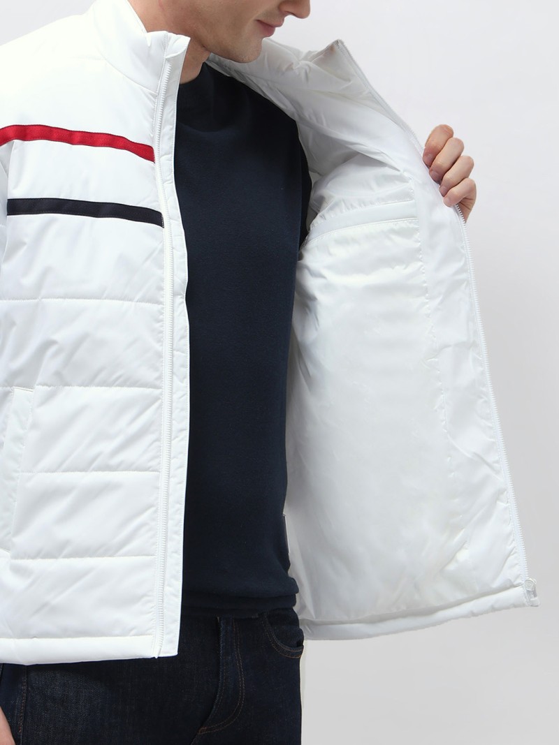 U.S. Polo Assn. Brand Logo Detail Striped Padded Jacket